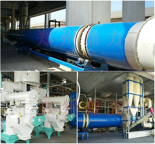 木屑烘干制粒生產(chǎn)現(xiàn)場